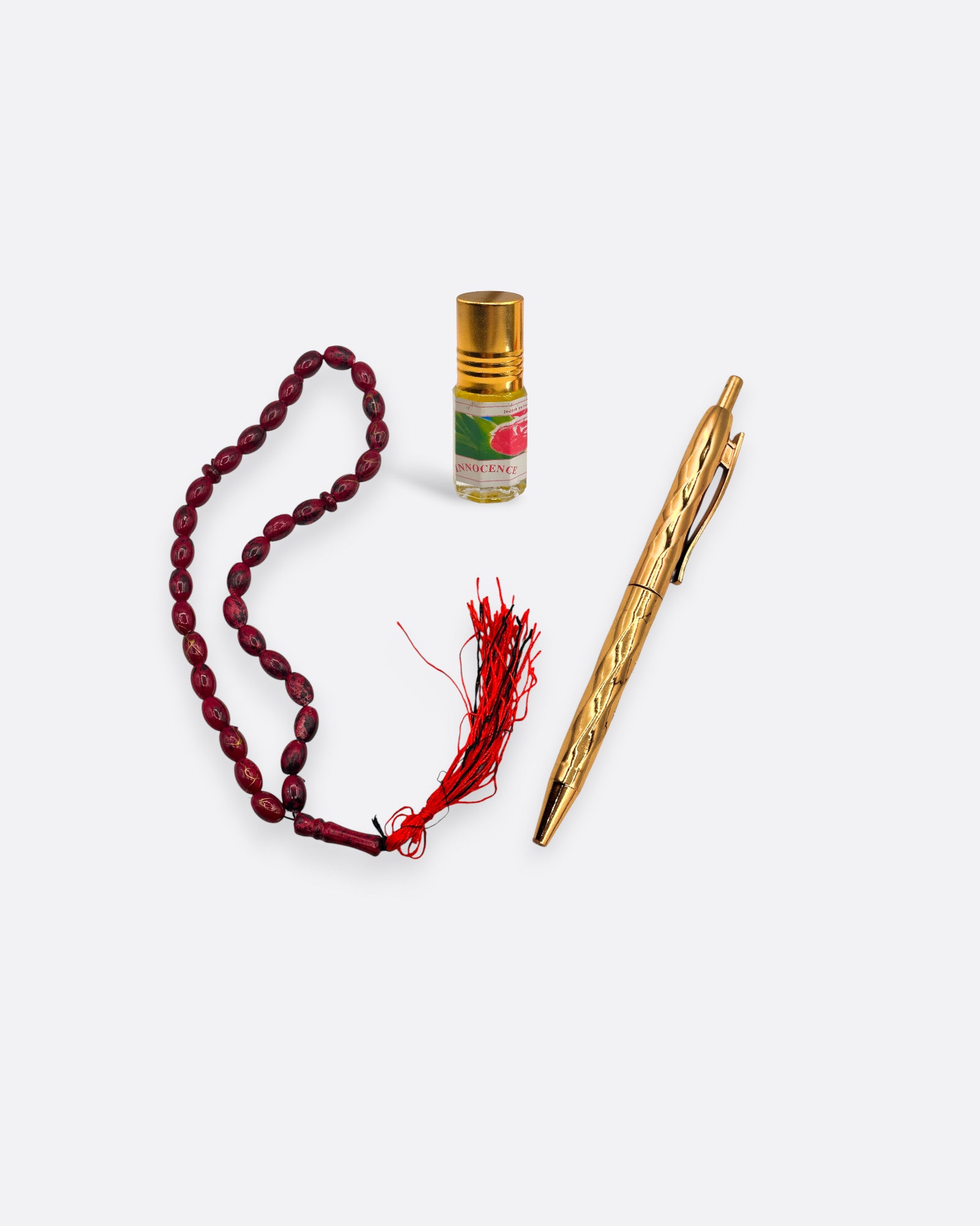 Coffret chapelet, musc, stylo