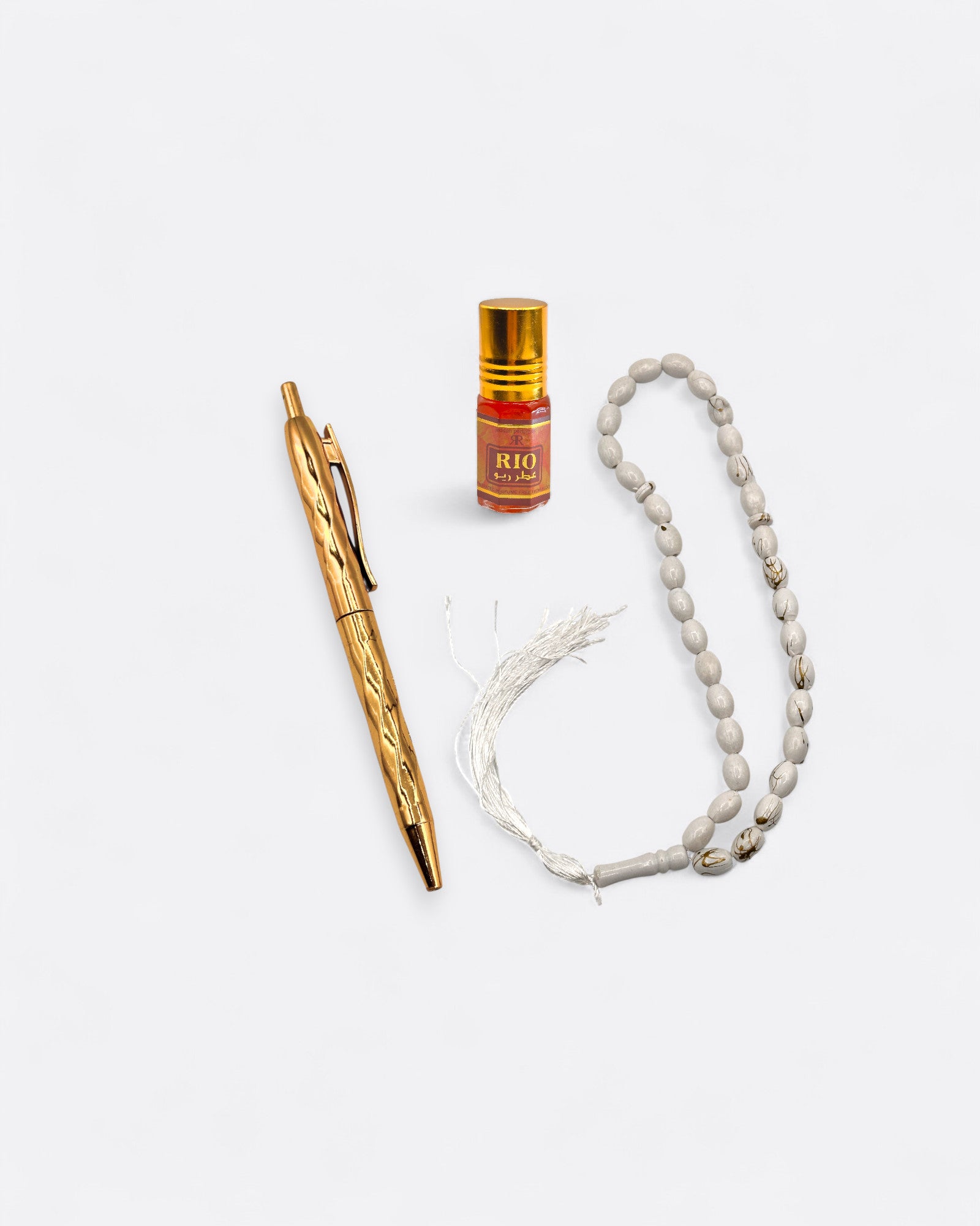 Coffret chapelet, musc, stylo