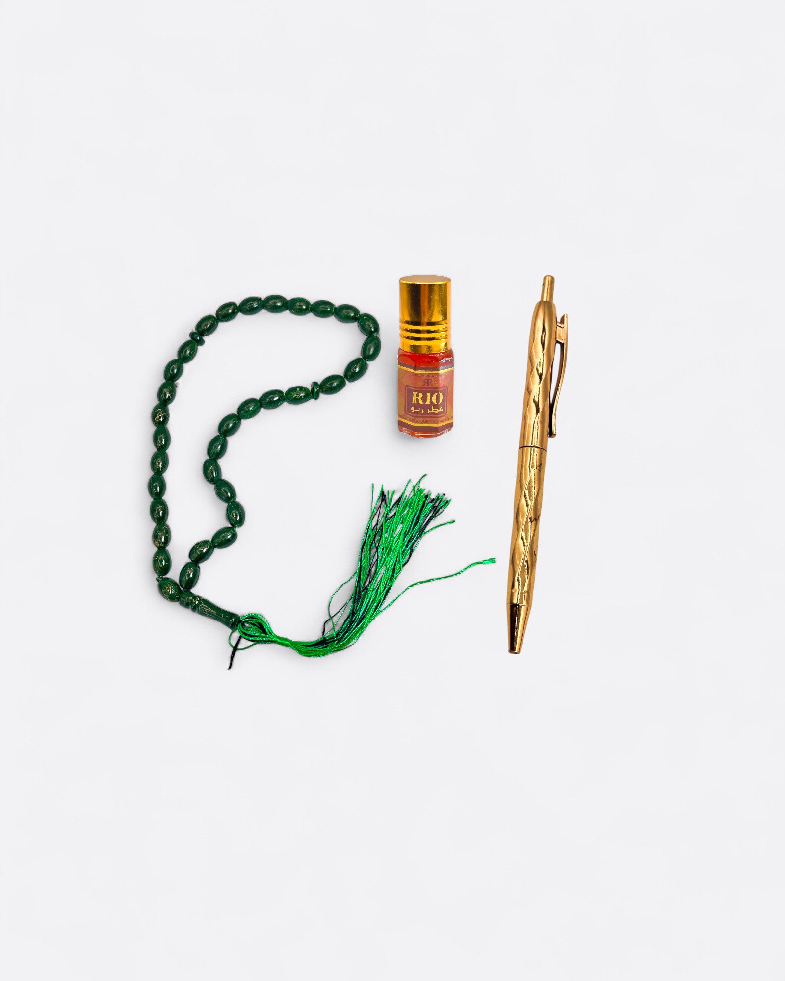 Coffret chapelet, musc, stylo