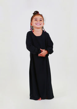 Abaya enfant manche papillon