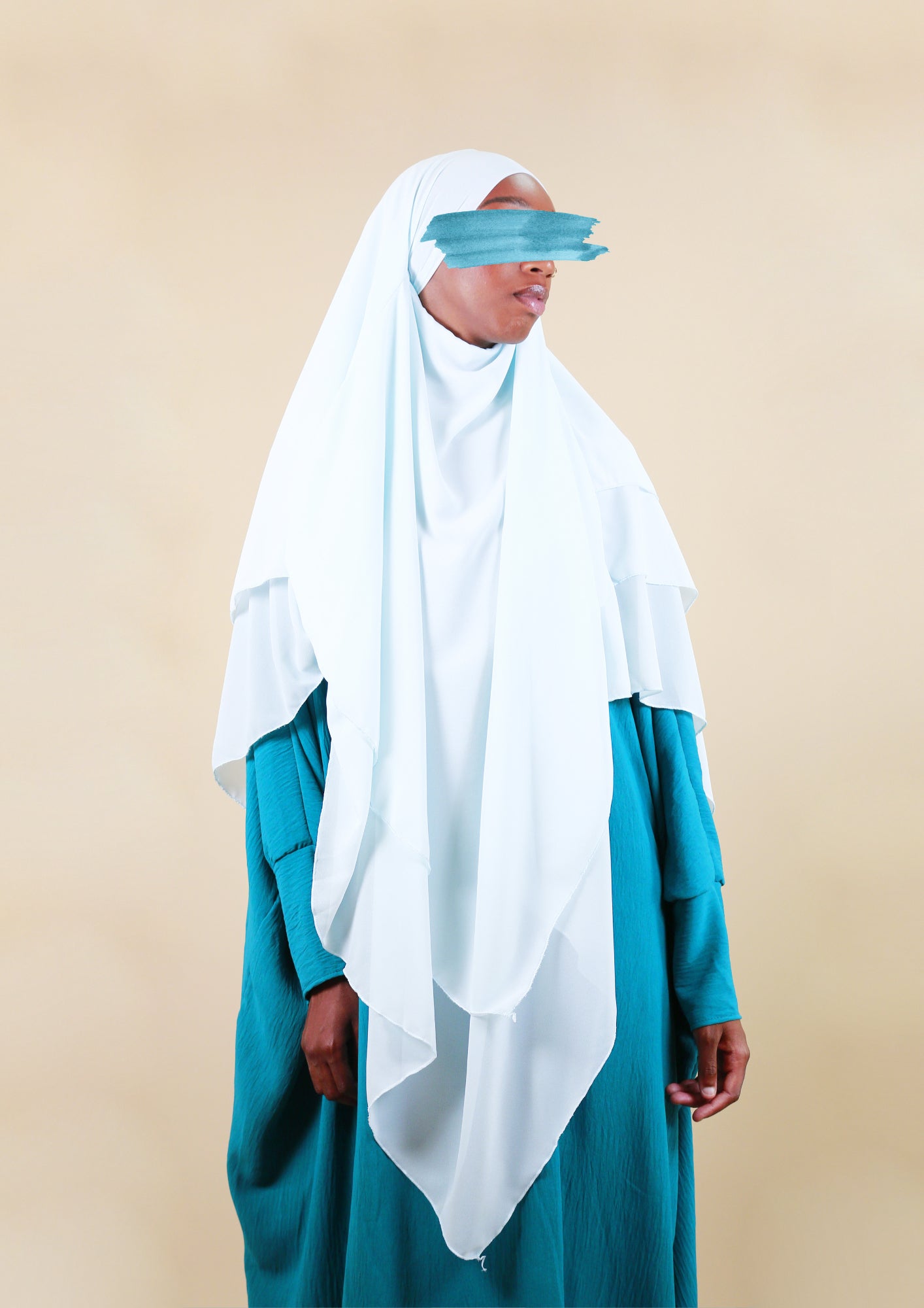 Khimar 3 voiles Élégance Long – produit proposé sur Souk Dubaï