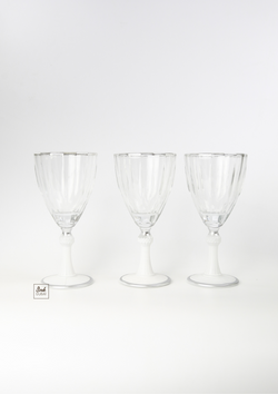 Lot de 6 verres à jus avec pied