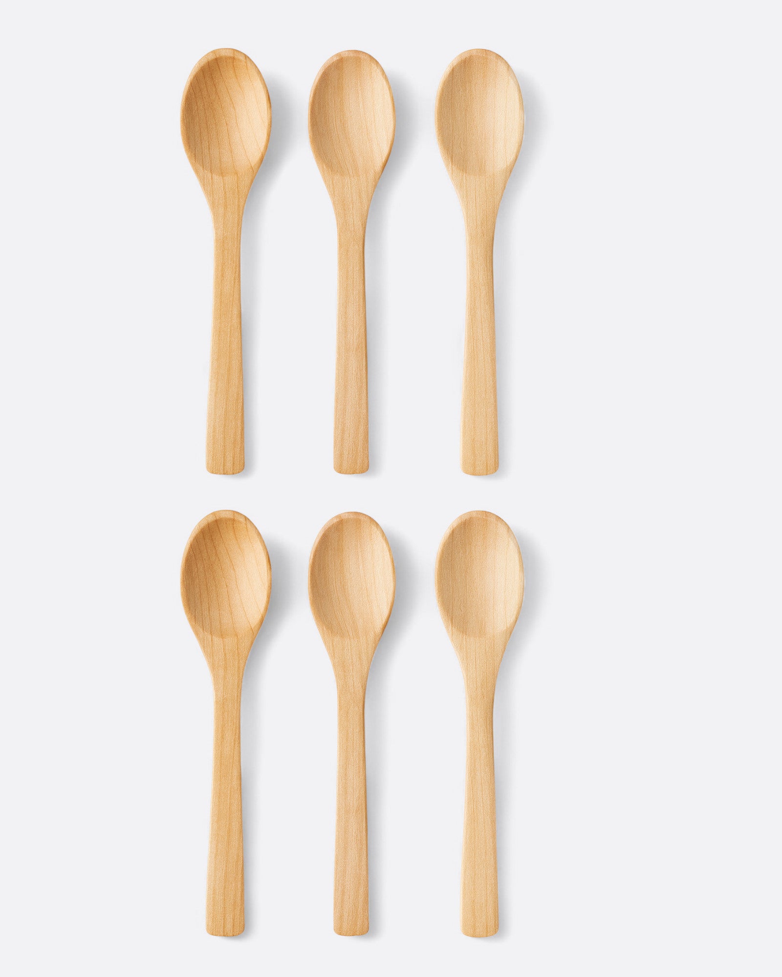 Lot de 6 petites cuillères en bois