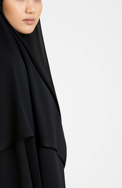 Khimar 3 voiles Élégance Long mousseline