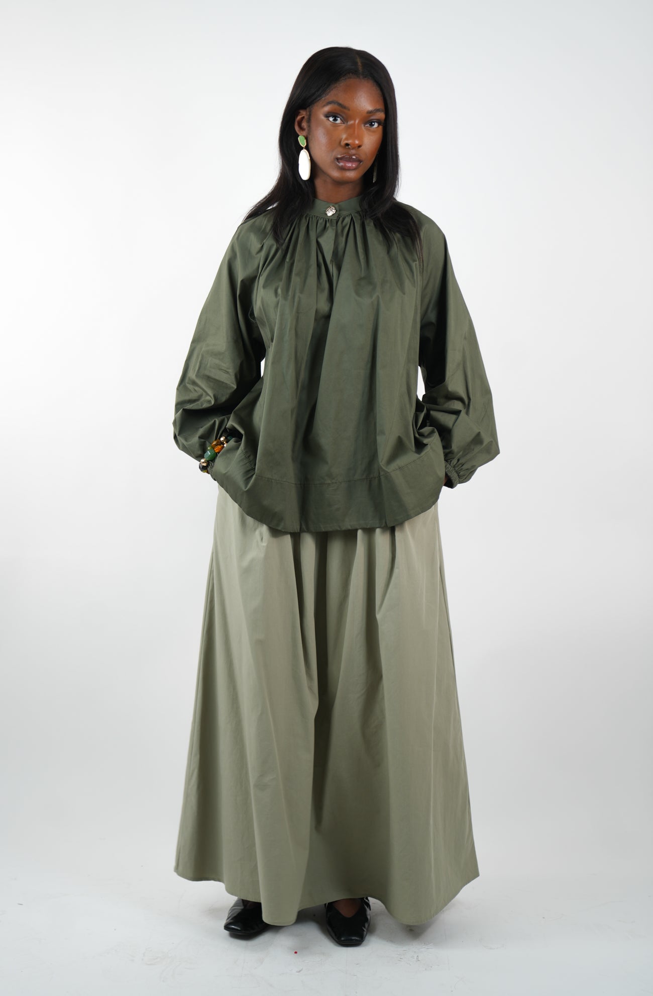 Jupe longue trapèze