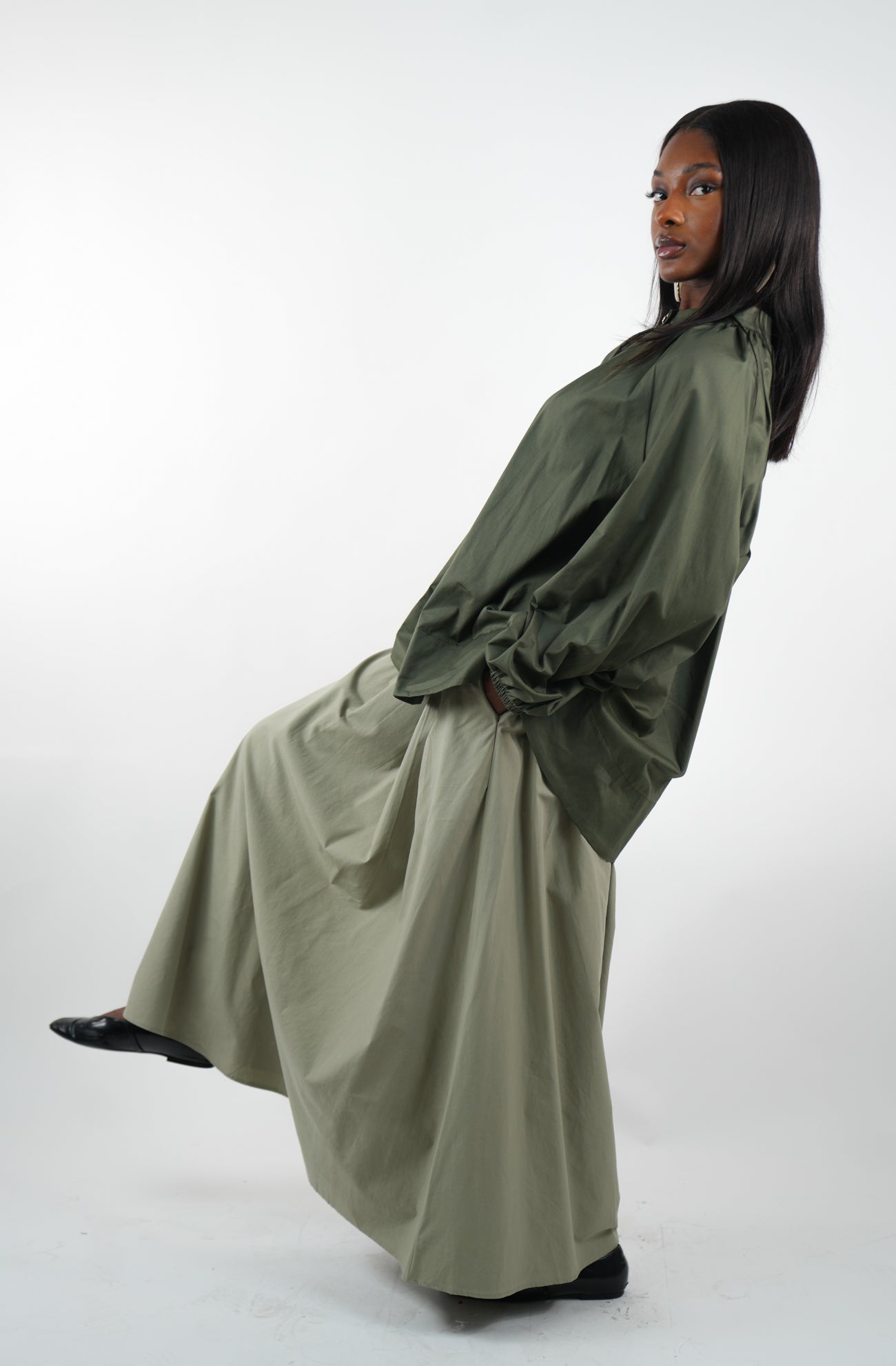 Jupe longue trapèze