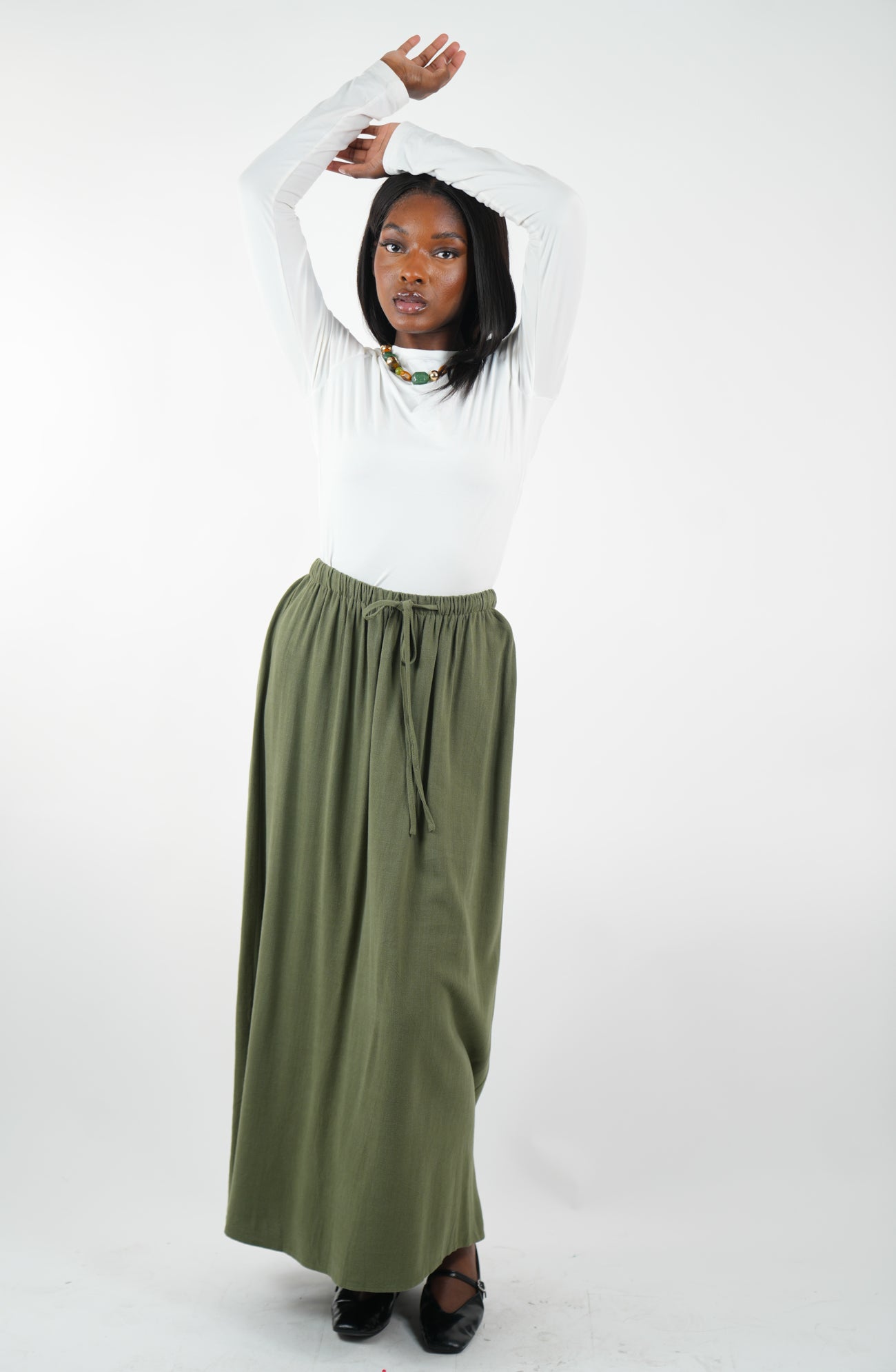 Jupe longue structuré