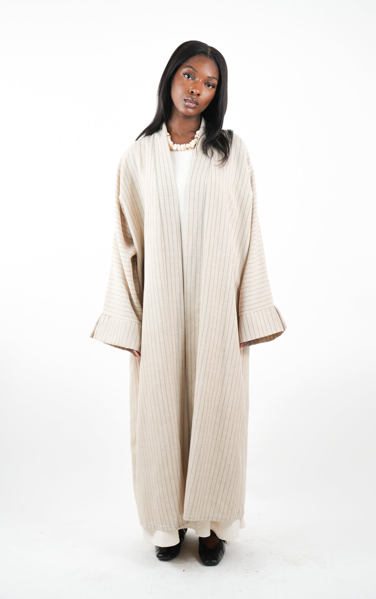 Kimono à rayures lin