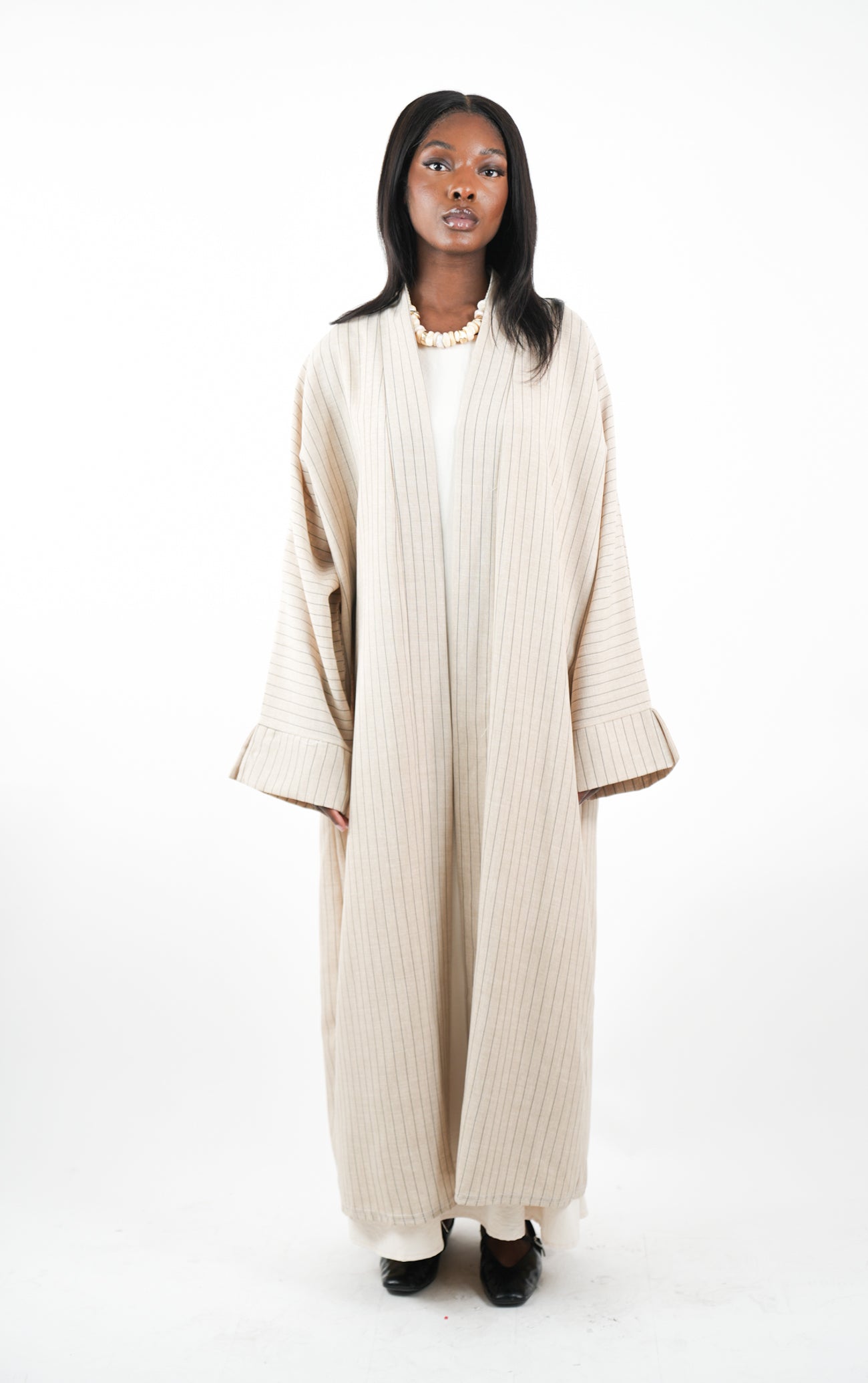 Kimono à rayures lin