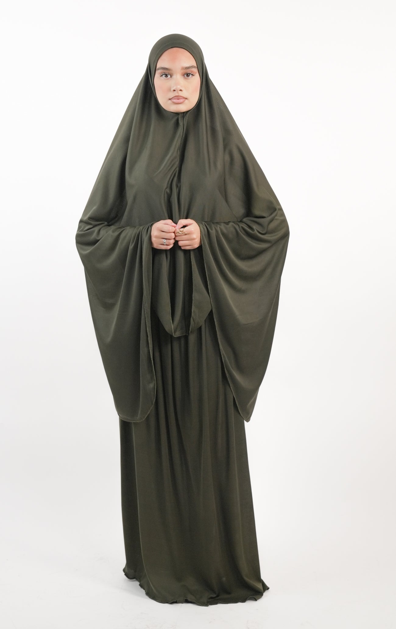 Ensemble khimar et jupe en jersey léger