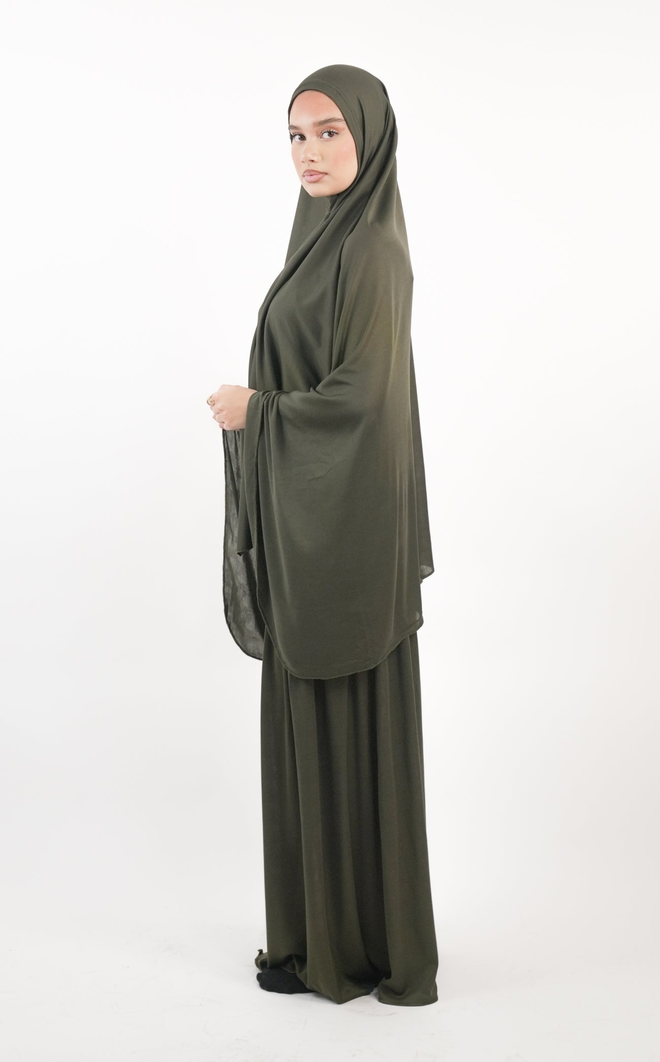 Ensemble khimar et jupe en jersey léger