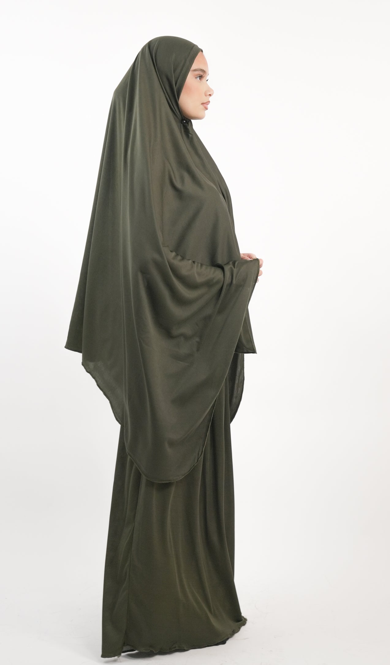 Ensemble khimar et jupe en jersey léger