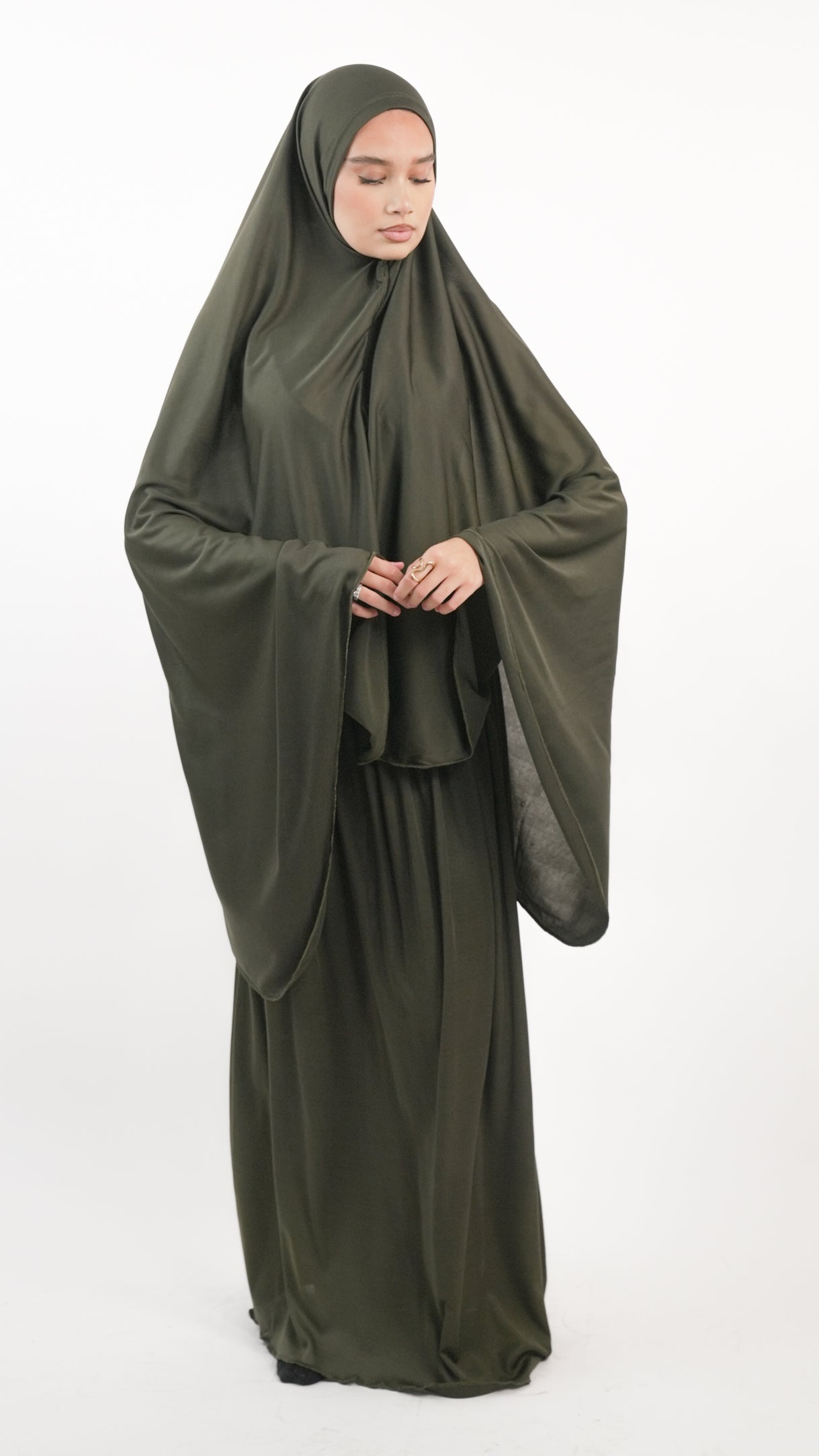 Ensemble khimar et jupe en jersey léger