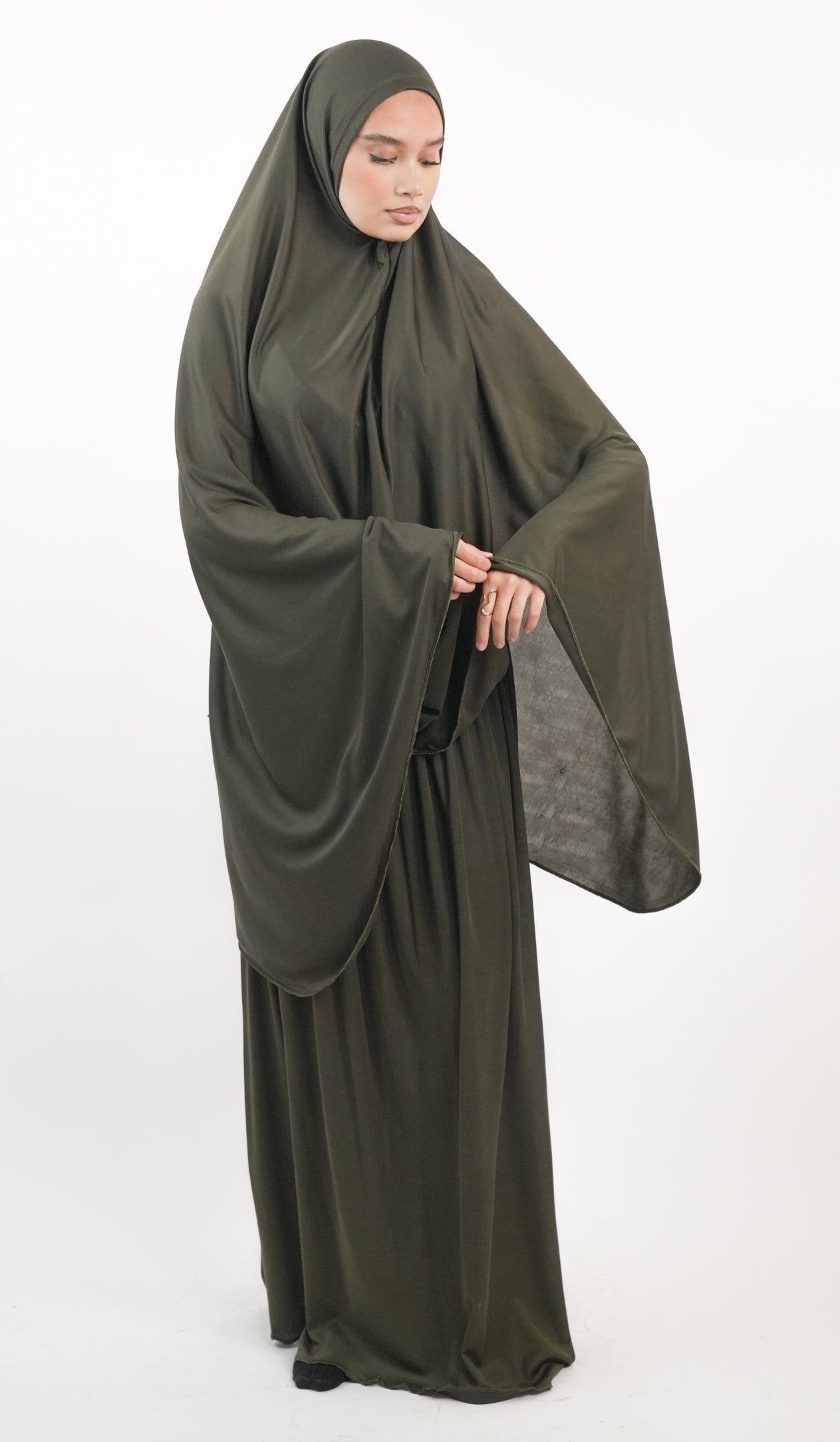 Ensemble khimar et jupe en jersey léger