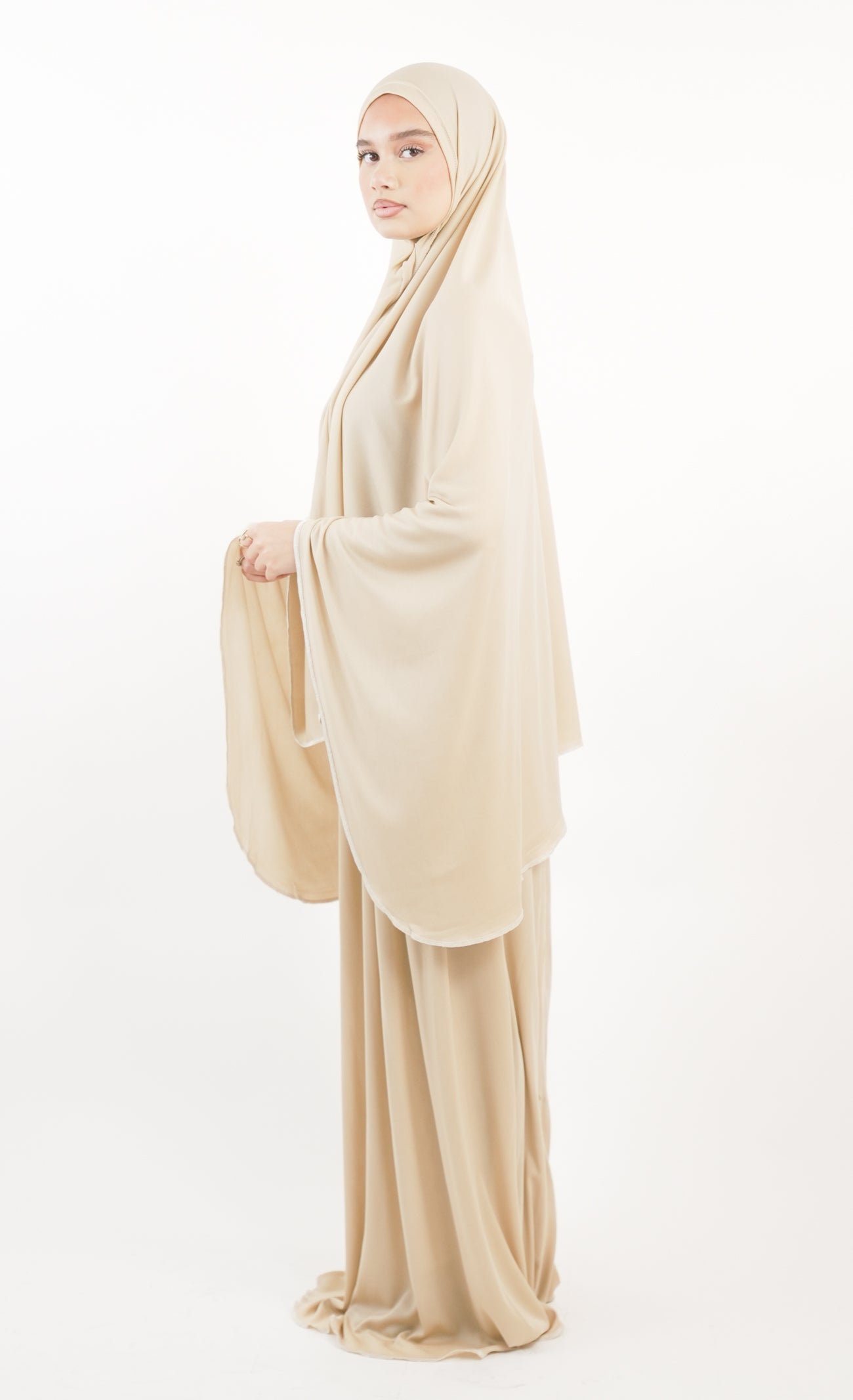 Ensemble khimar et jupe en jersey léger