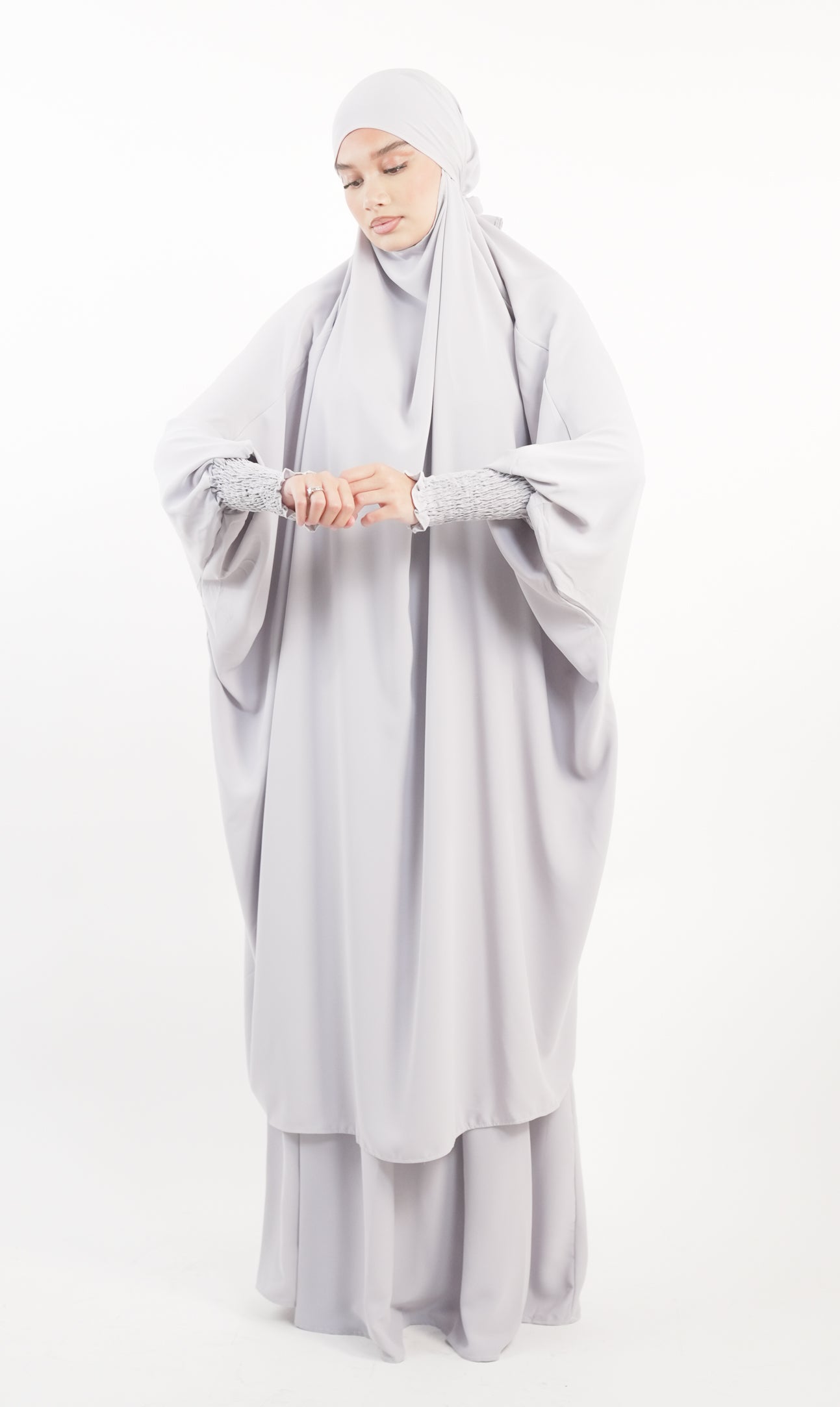 Jilbab jupe 2 pièces avec manches élastiques