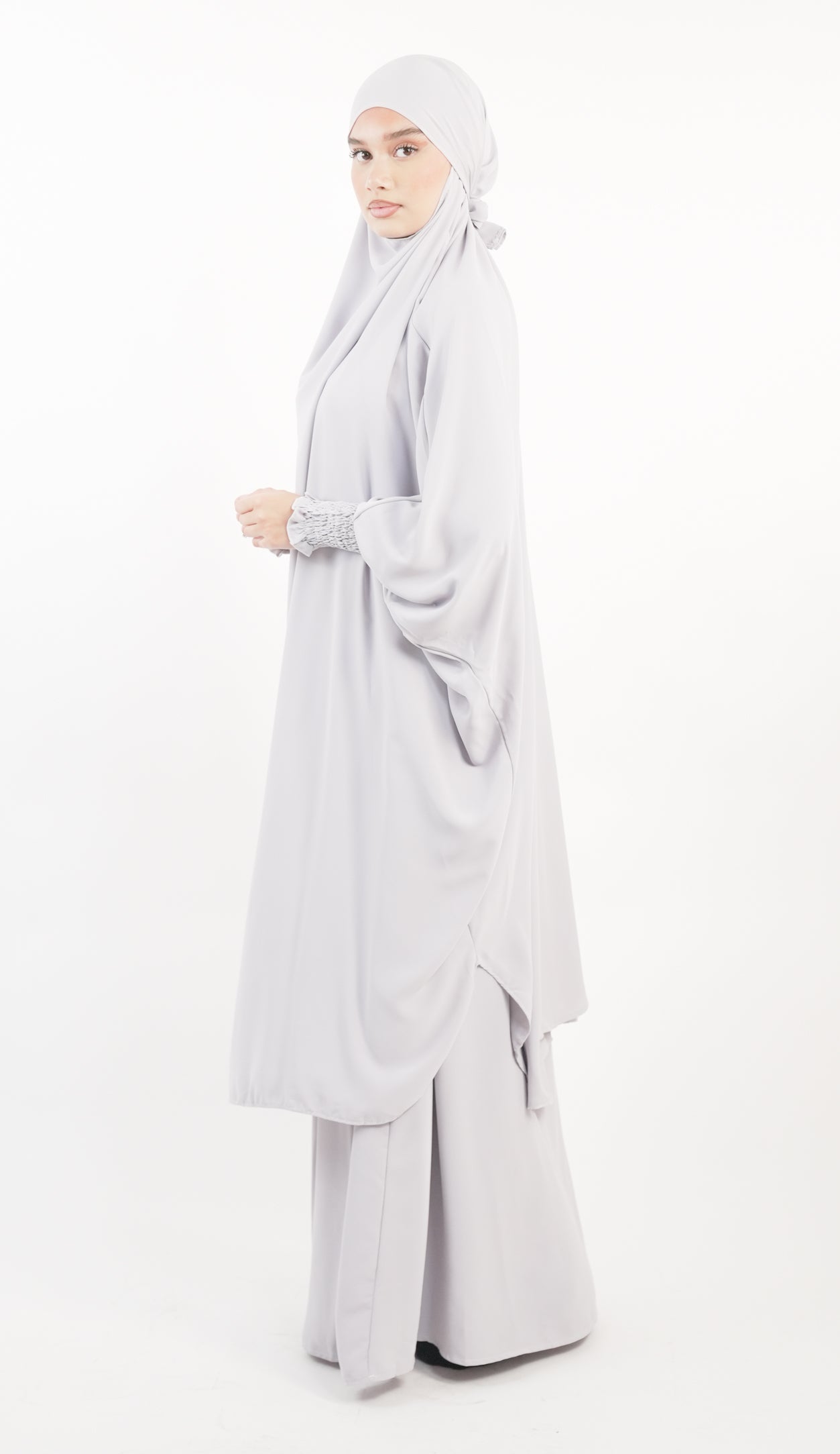 Jilbab jupe 2 pièces avec manches élastiques