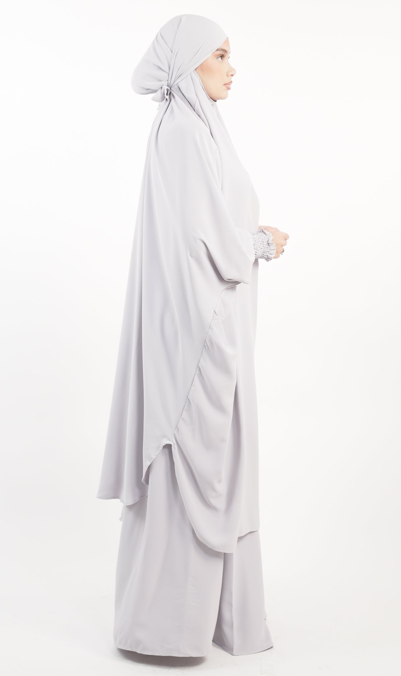 Jilbab jupe 2 pièces avec manches élastiques
