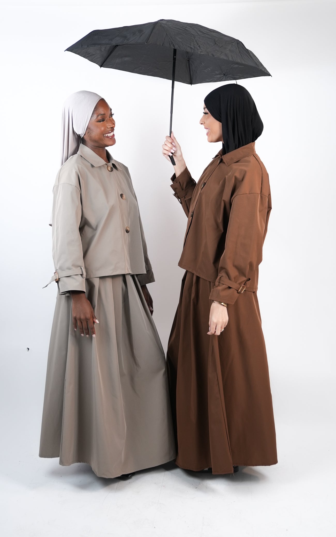 Ensemble imperméable jupe et veste courte