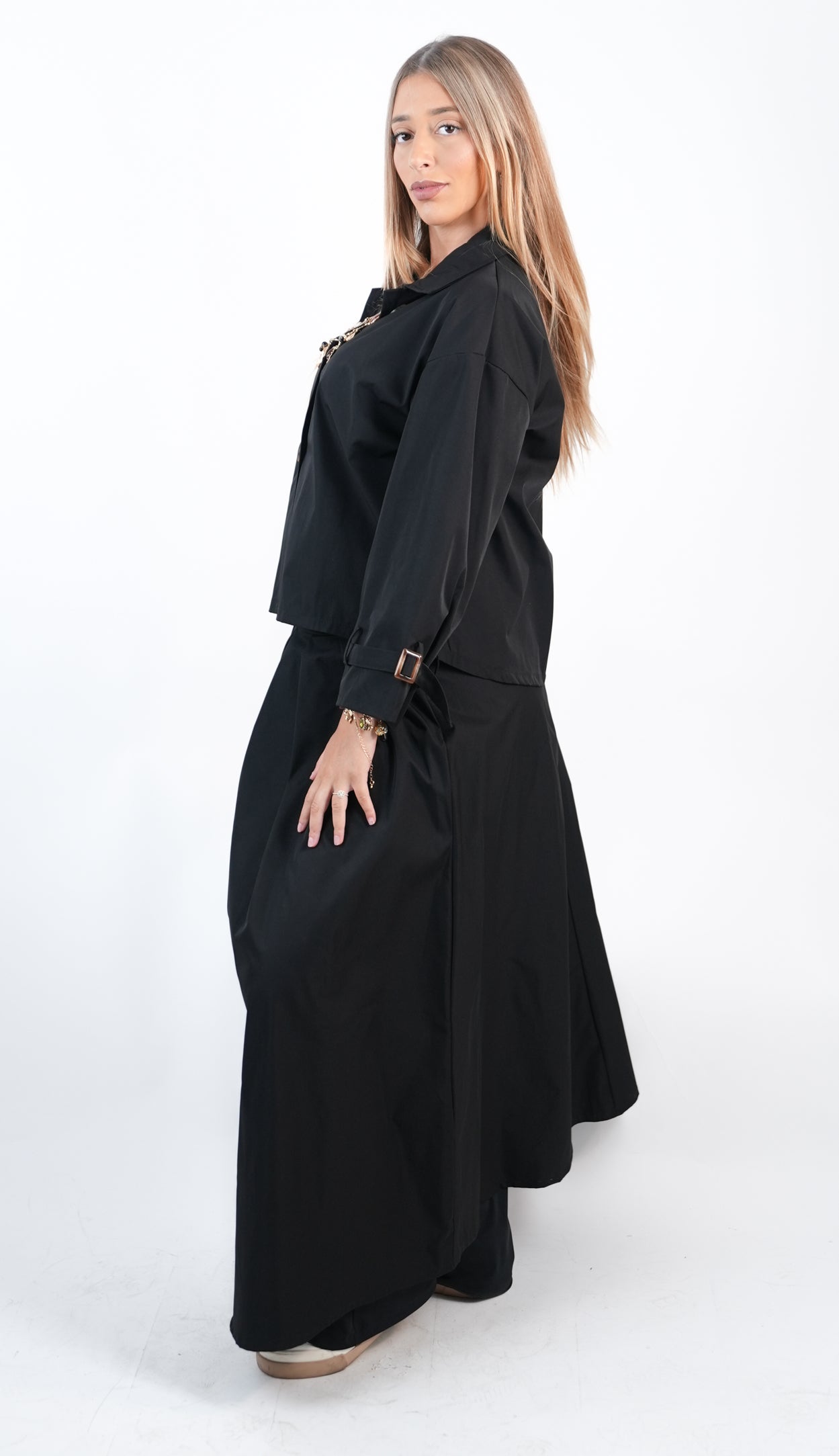 Ensemble imperméable jupe et veste courte