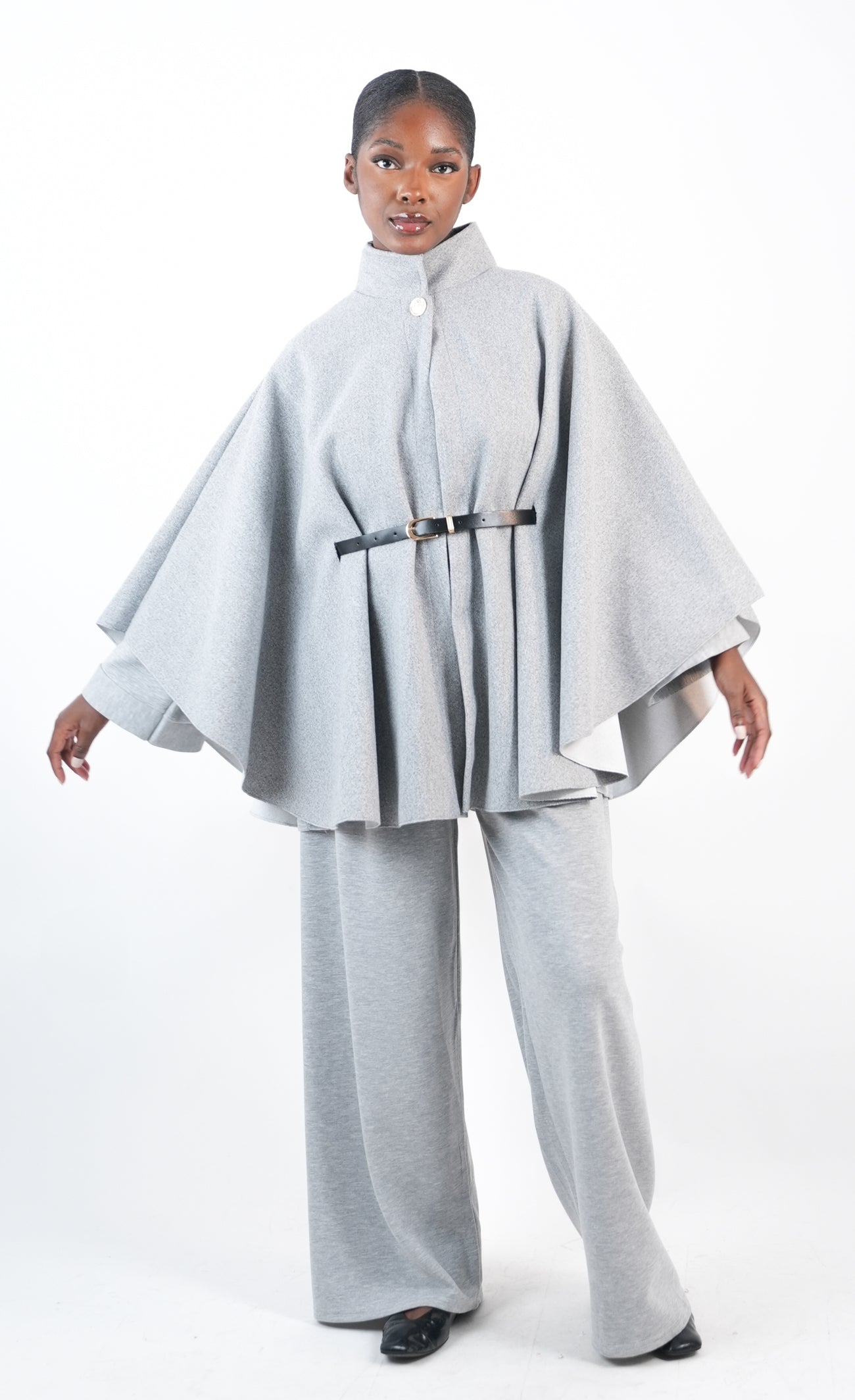 Cape manteau avec ceinture