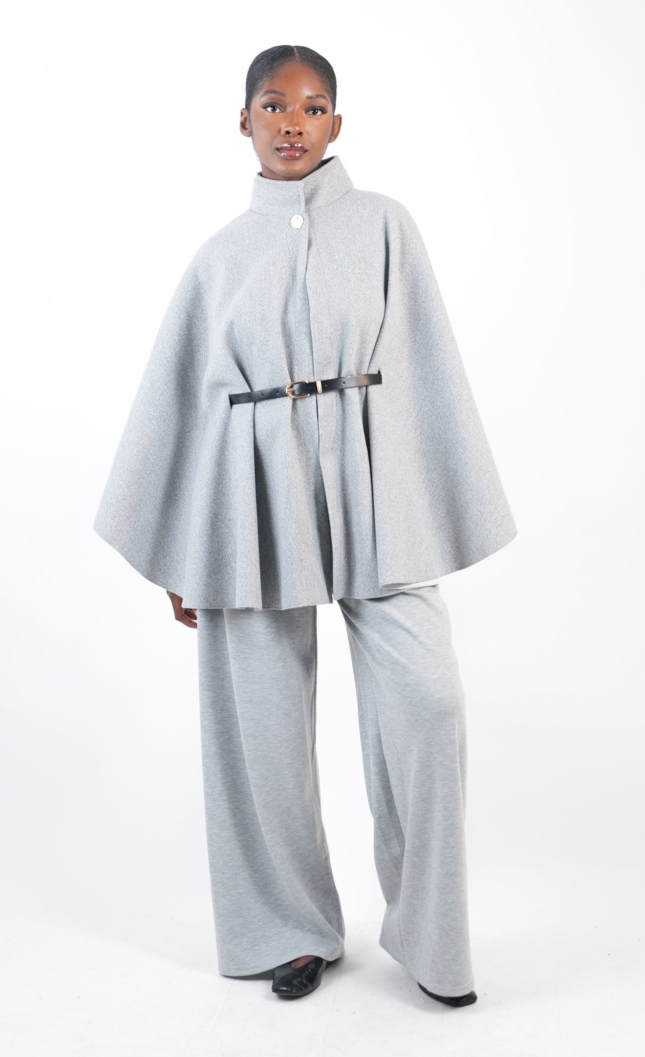 Cape manteau avec ceinture