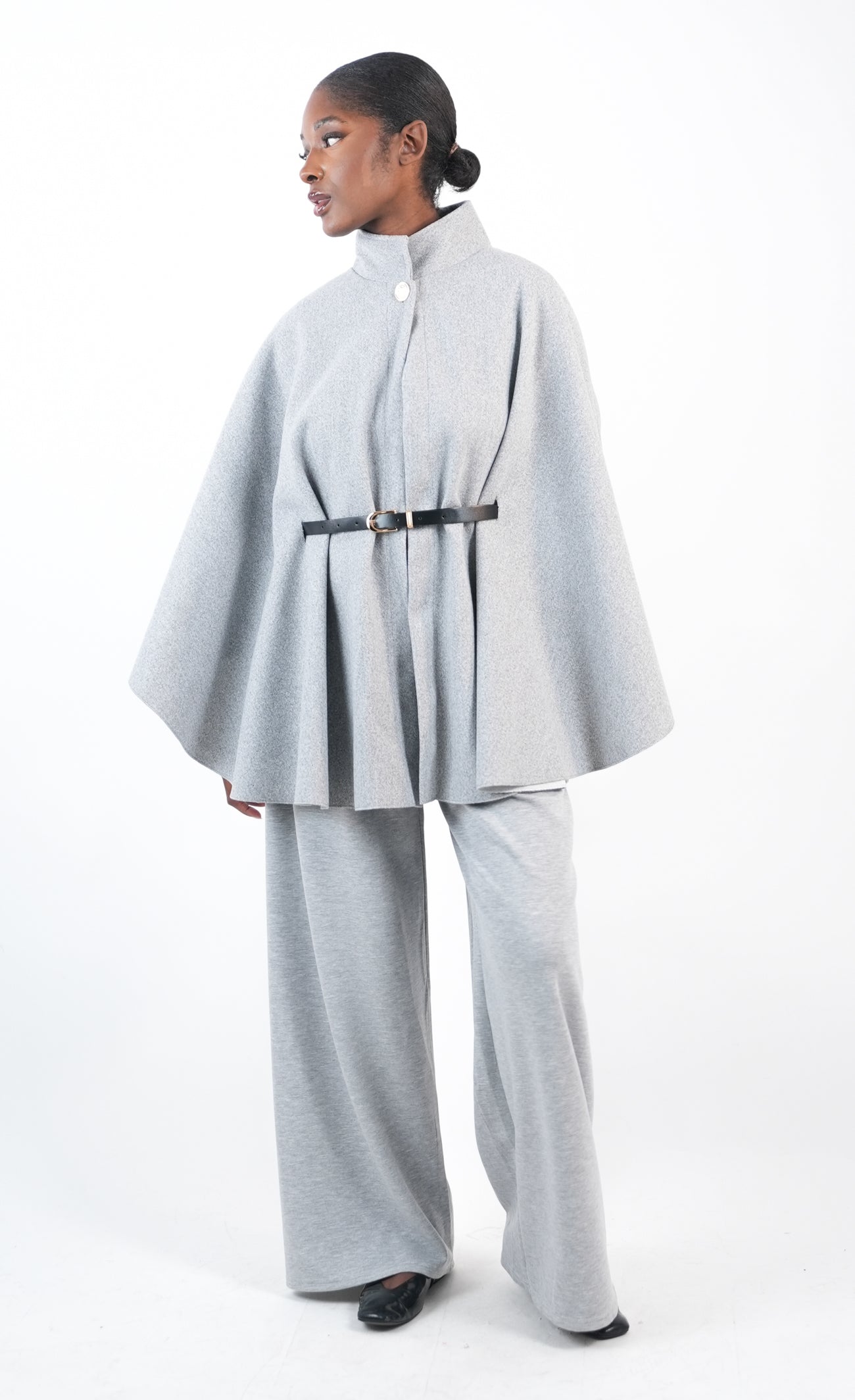 Cape manteau avec ceinture