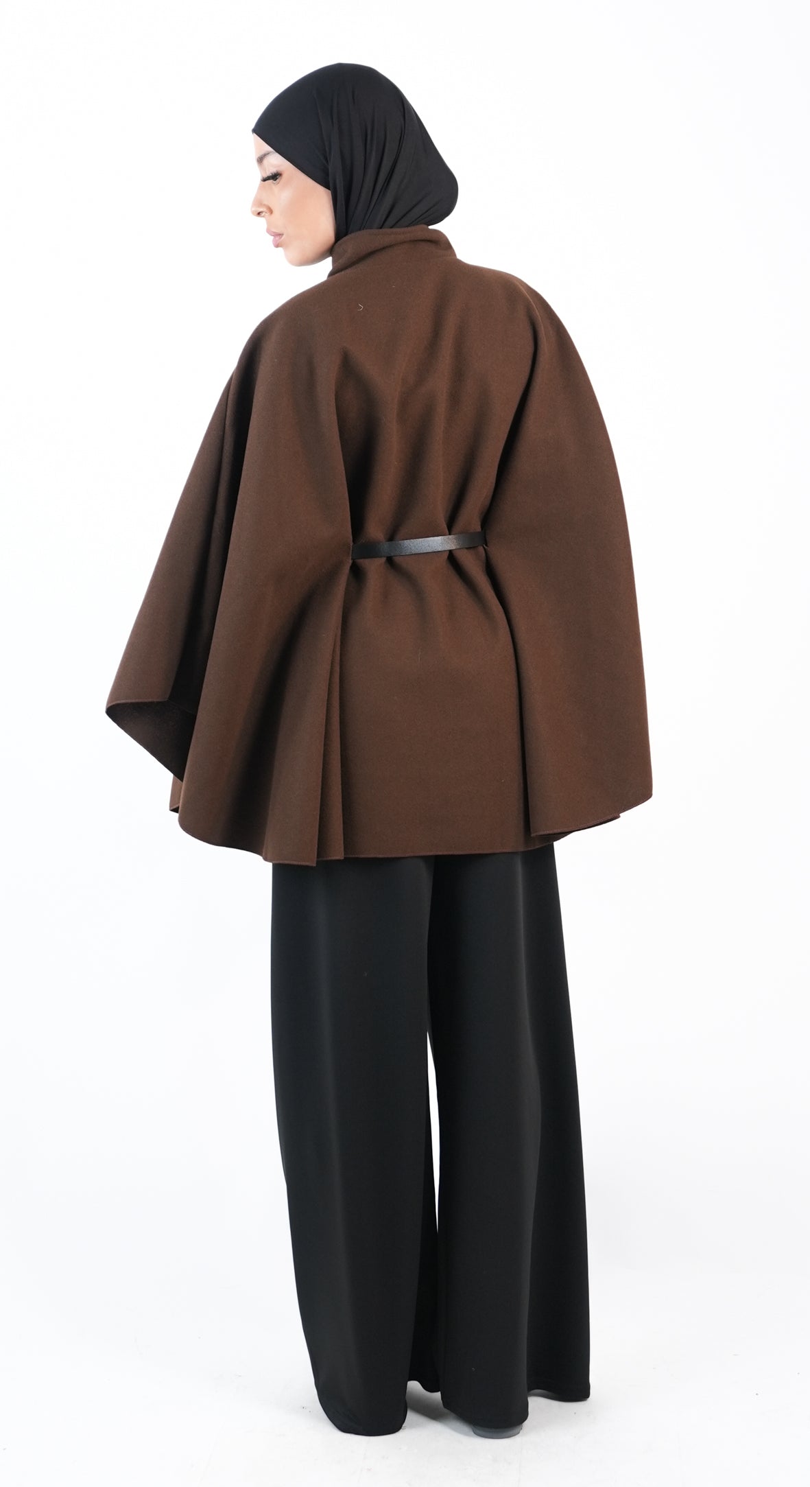 Cape manteau avec ceinture