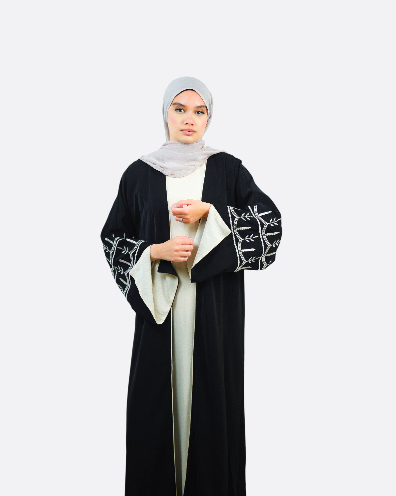 Ensemble robe Kimono long aux manches brodés