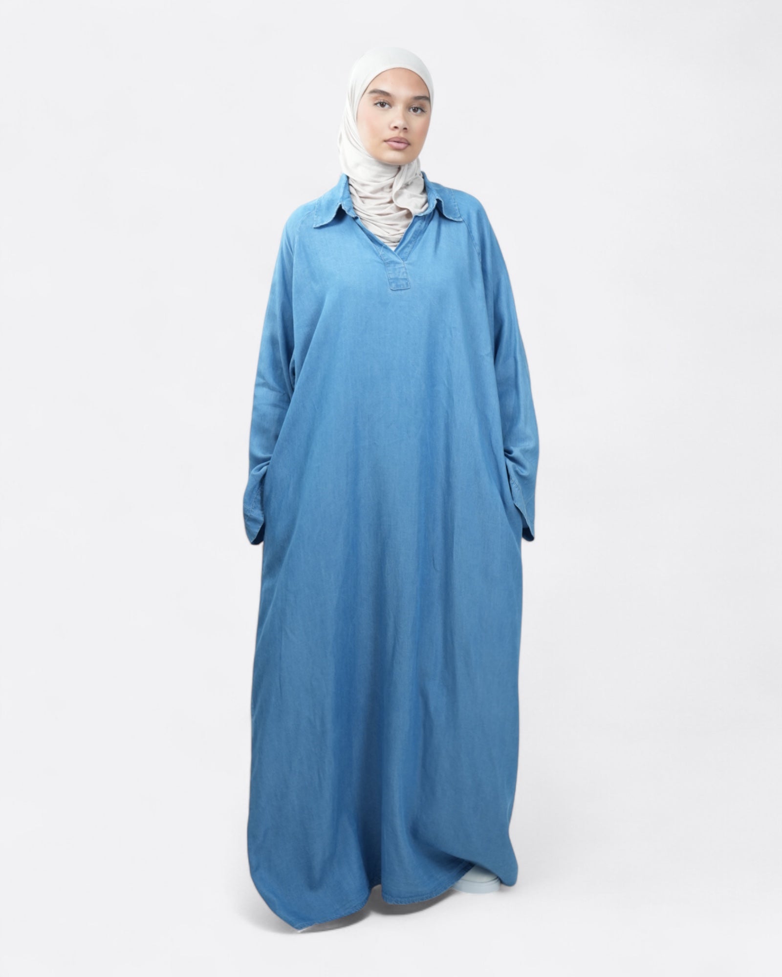 Robe longue chemise Denim