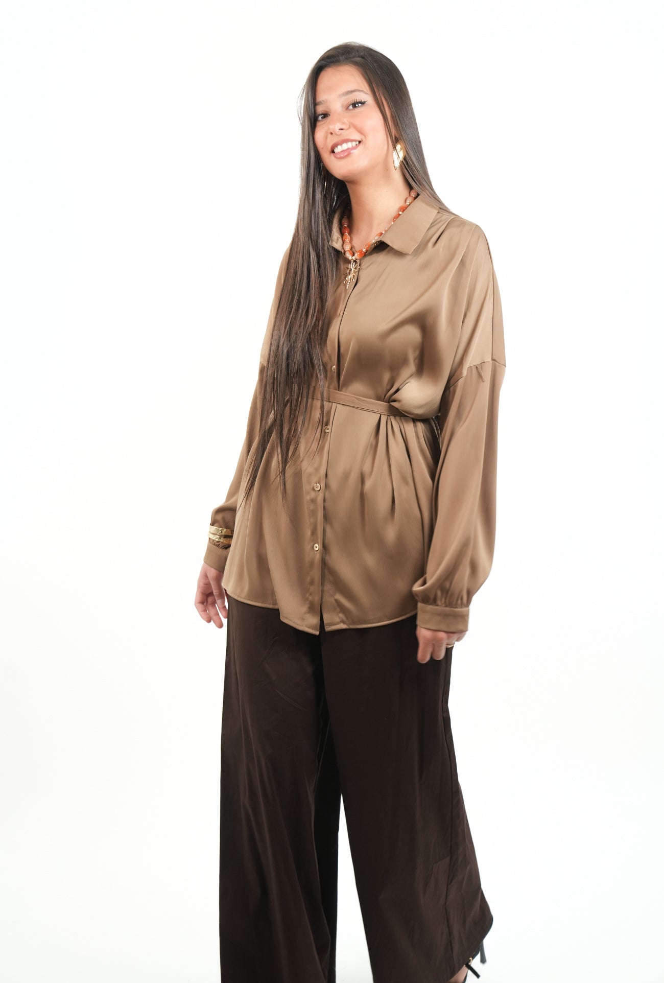 Chemise fluide avec ceinture