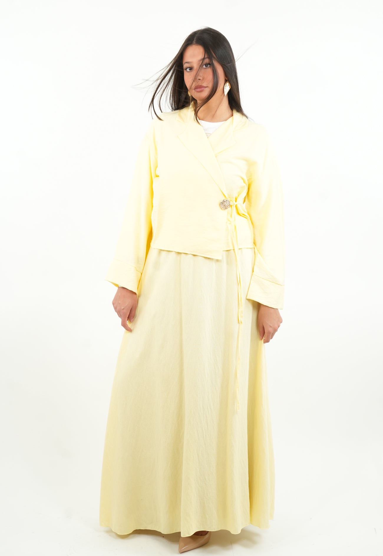 Ensemble jupe et haut cache-cœur