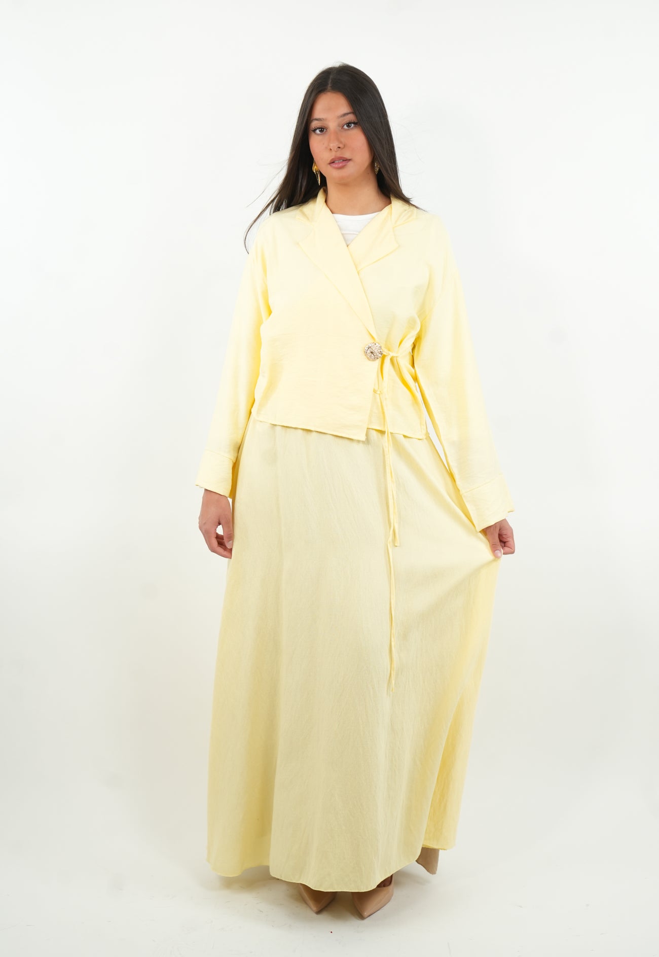 Ensemble jupe et haut cache-cœur