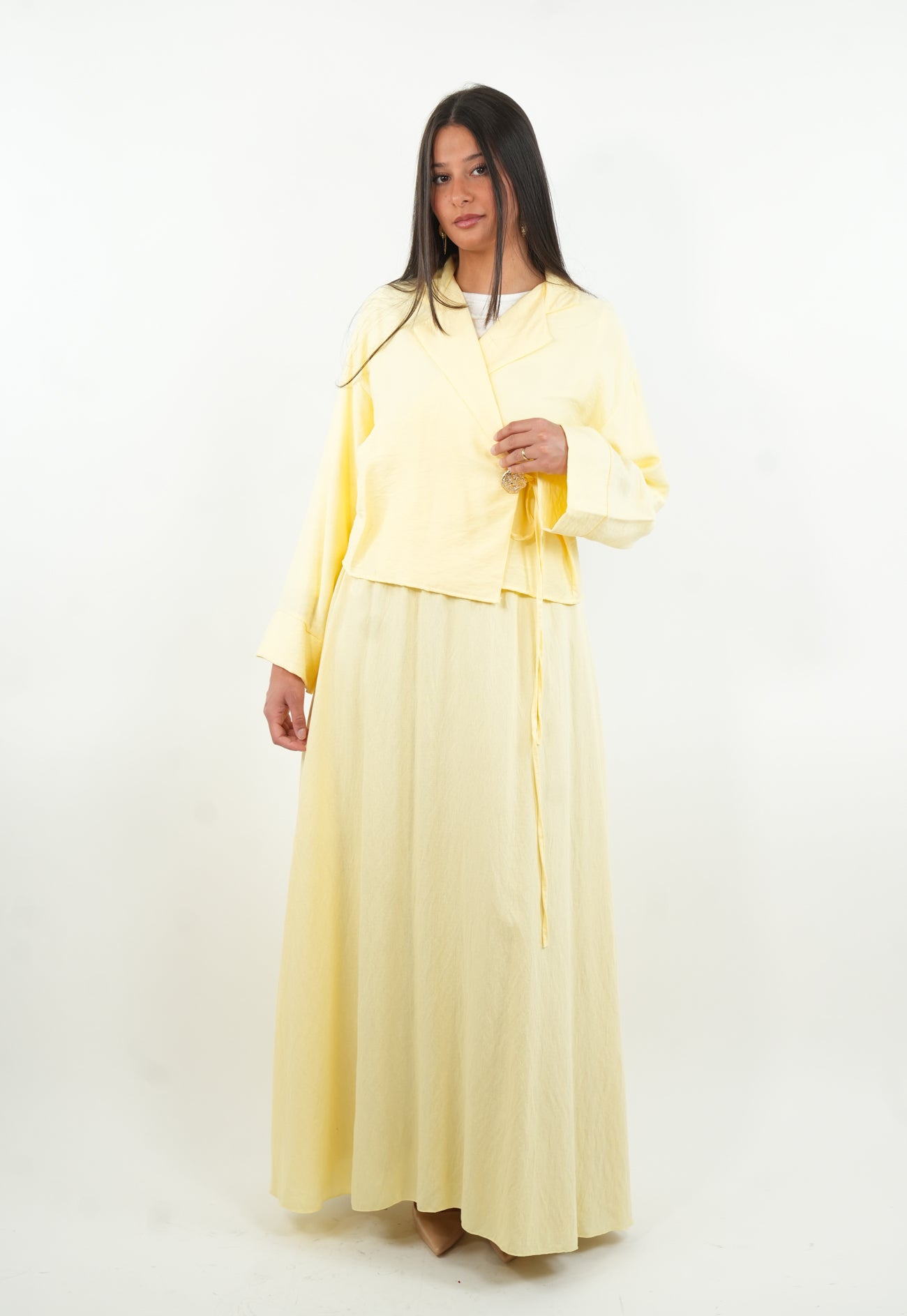 Ensemble jupe et haut cache-cœur