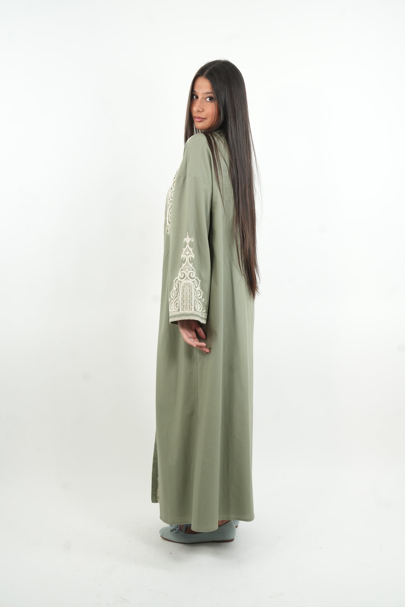 Ensemble robe et kimono brodé