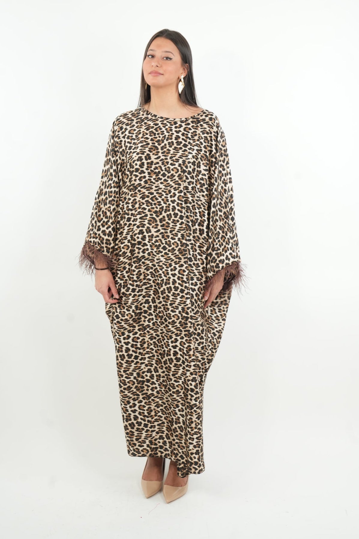 Robe ample à plume