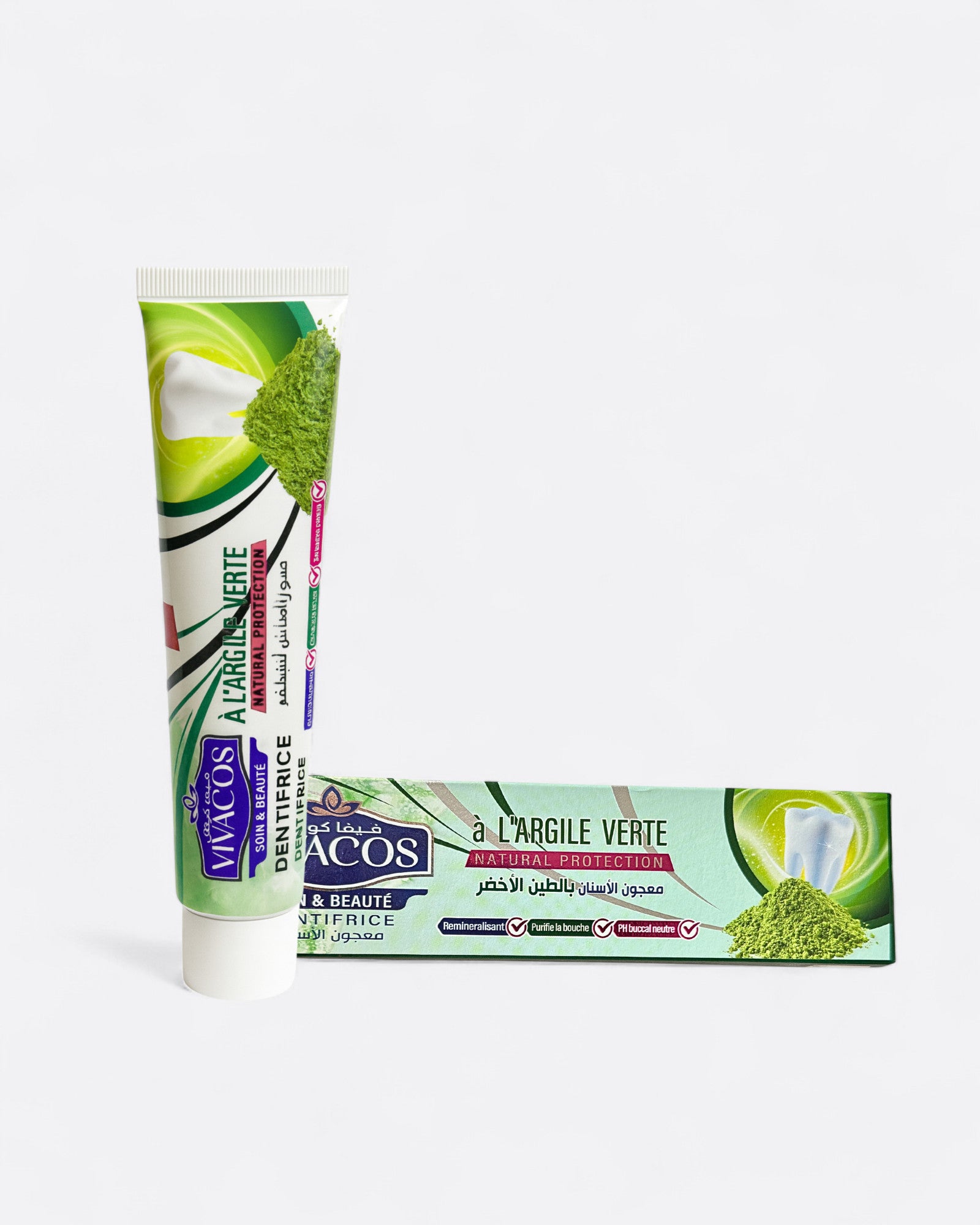 Dentifrice à l'argile verte - Vivacos - 100 g