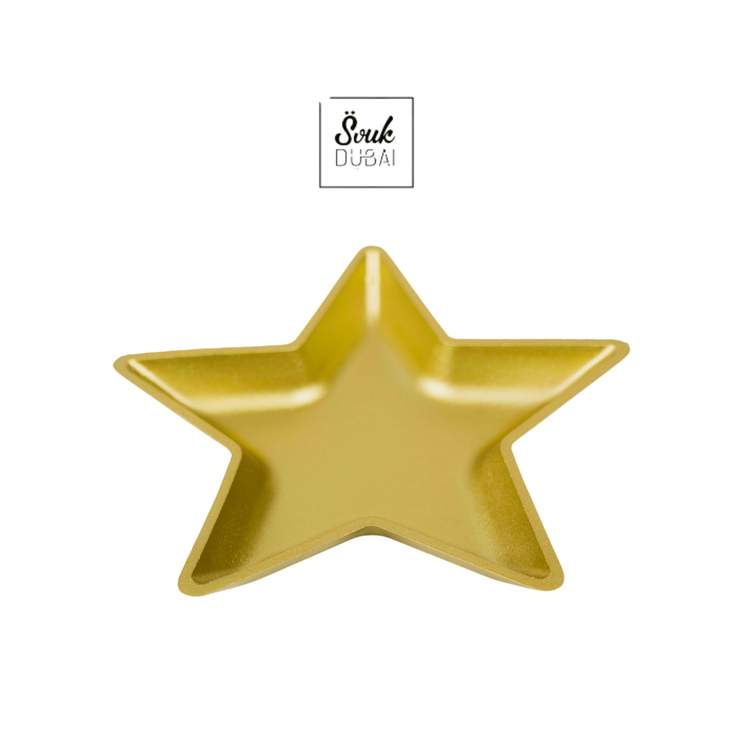 Plat en étoile dorée 20 cm – produit proposé sur Souk Dubaï