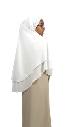 Khimar enfant Mousseline 2 voiles