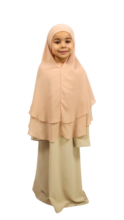 Khimar enfant Mousseline 2 voiles