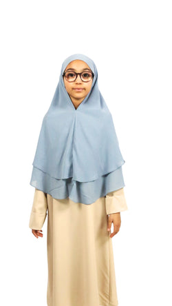 Khimar enfant Mousseline 2 voiles