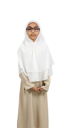 Khimar enfant Mousseline 2 voiles