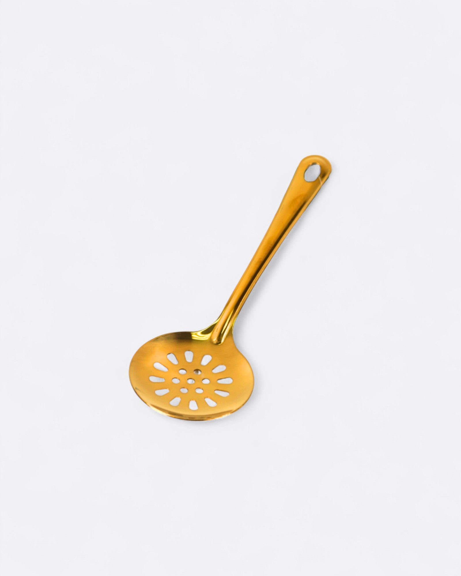 Petit écumoire doré  en acier inoxydable