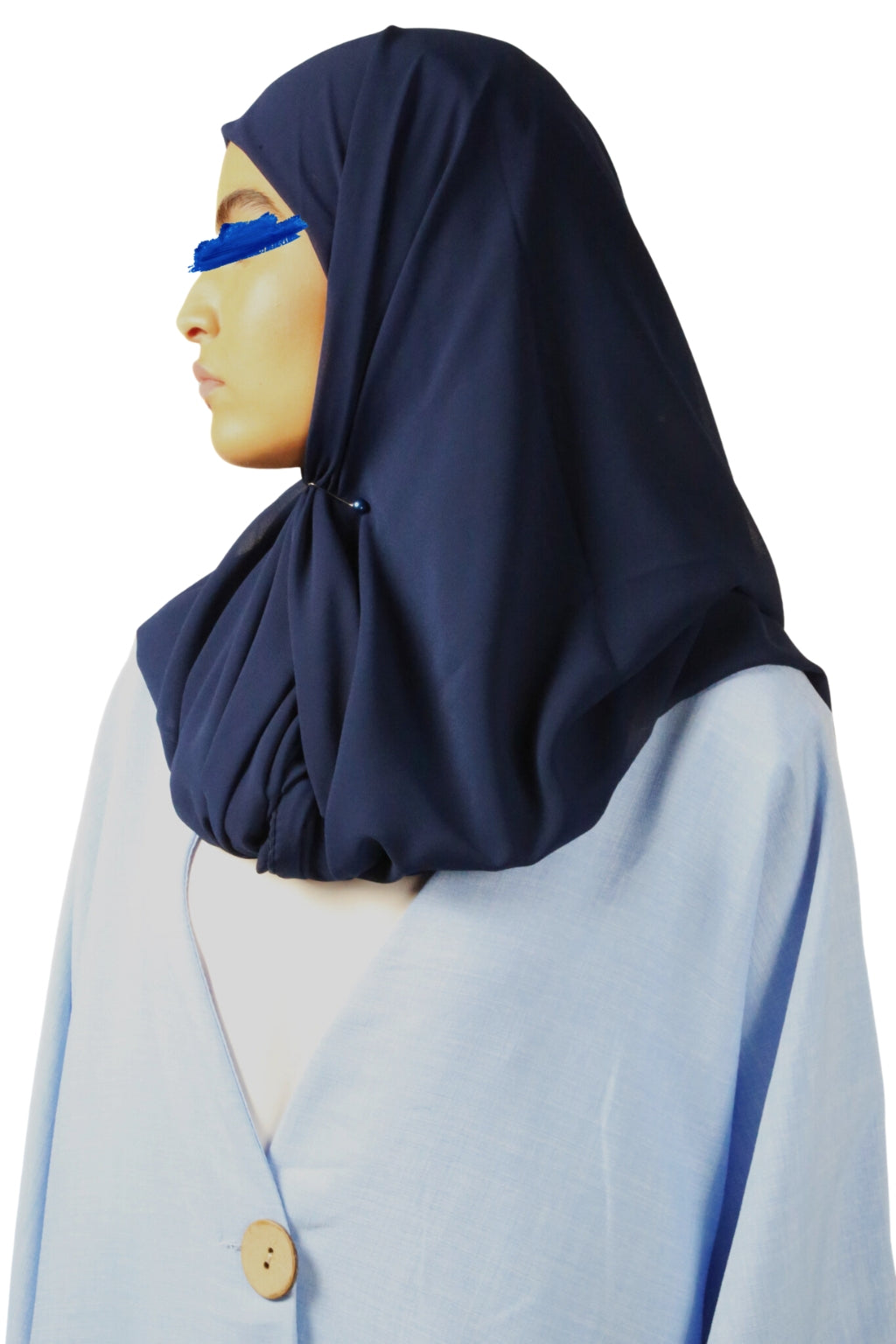 Kimono effet lin avec bouton