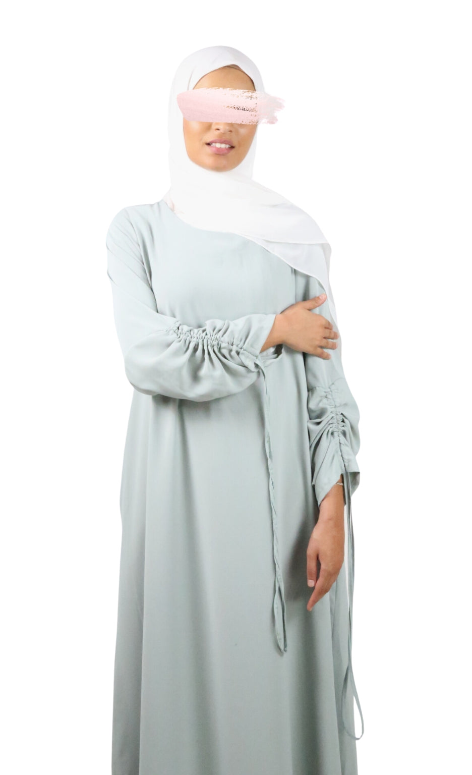 Abaya ample manches à plisser – confection soignée pour un rendu élégant