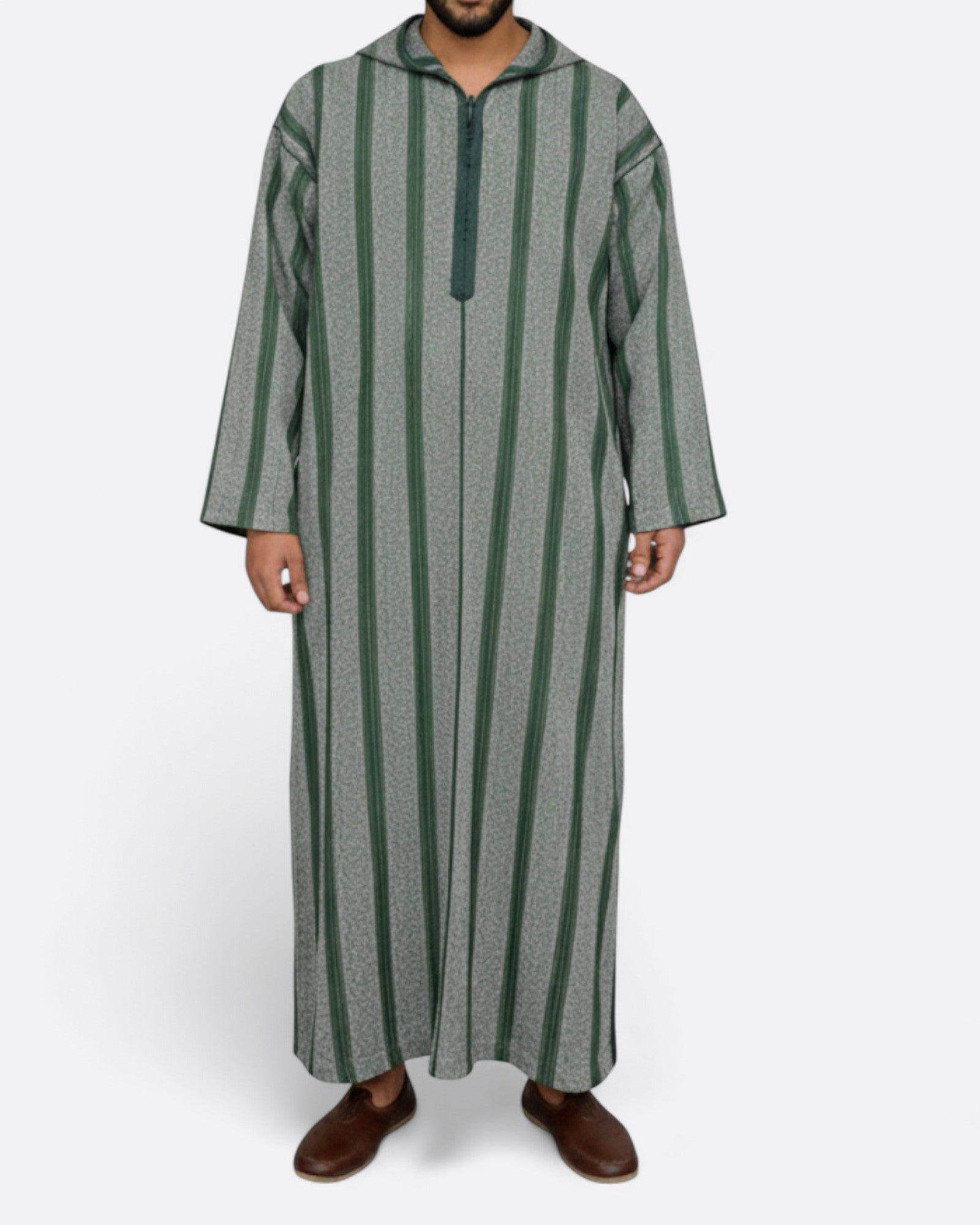 Djellaba marocaine à rayure - avec pantalon