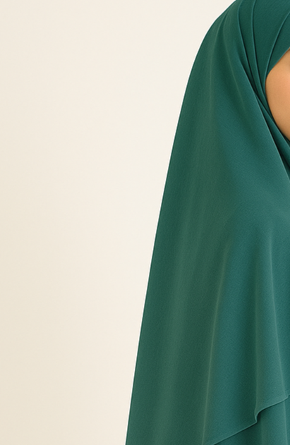 Khimar long et élégant mousseline 2 voiles