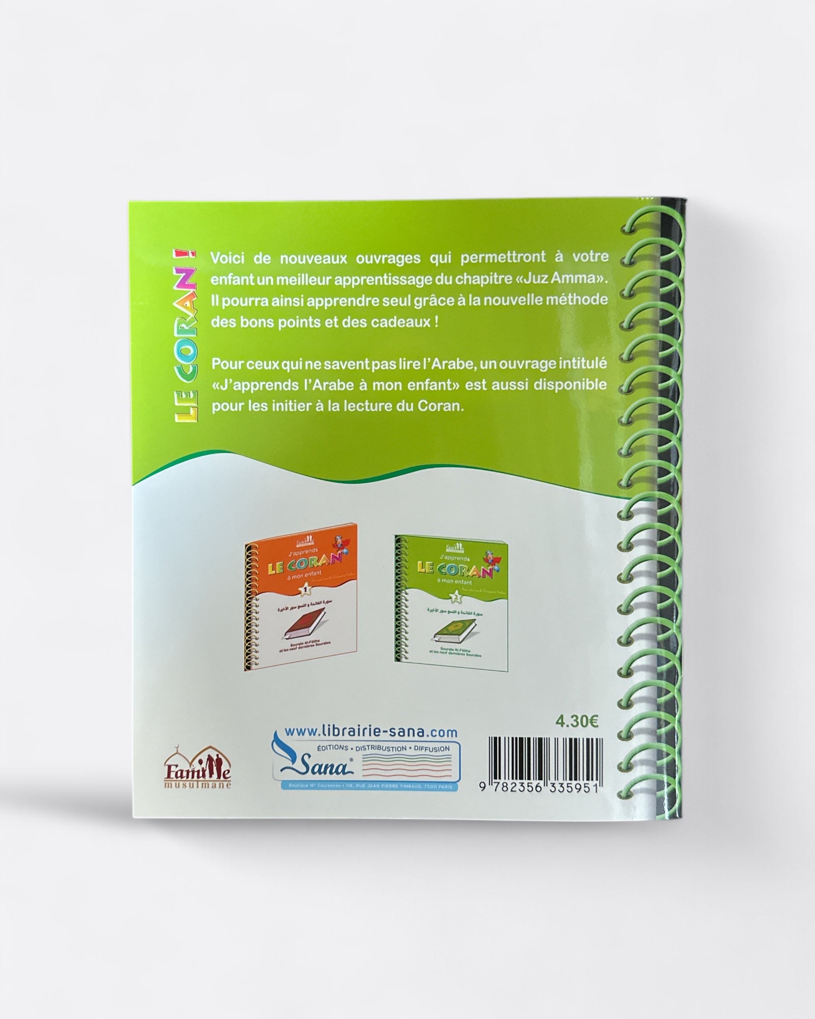 J'apprends le Coran à mon enfant | Tome 2 : Sourate Al Fiil jusqu’à Sourate Al Alaq (Ar,Fr)