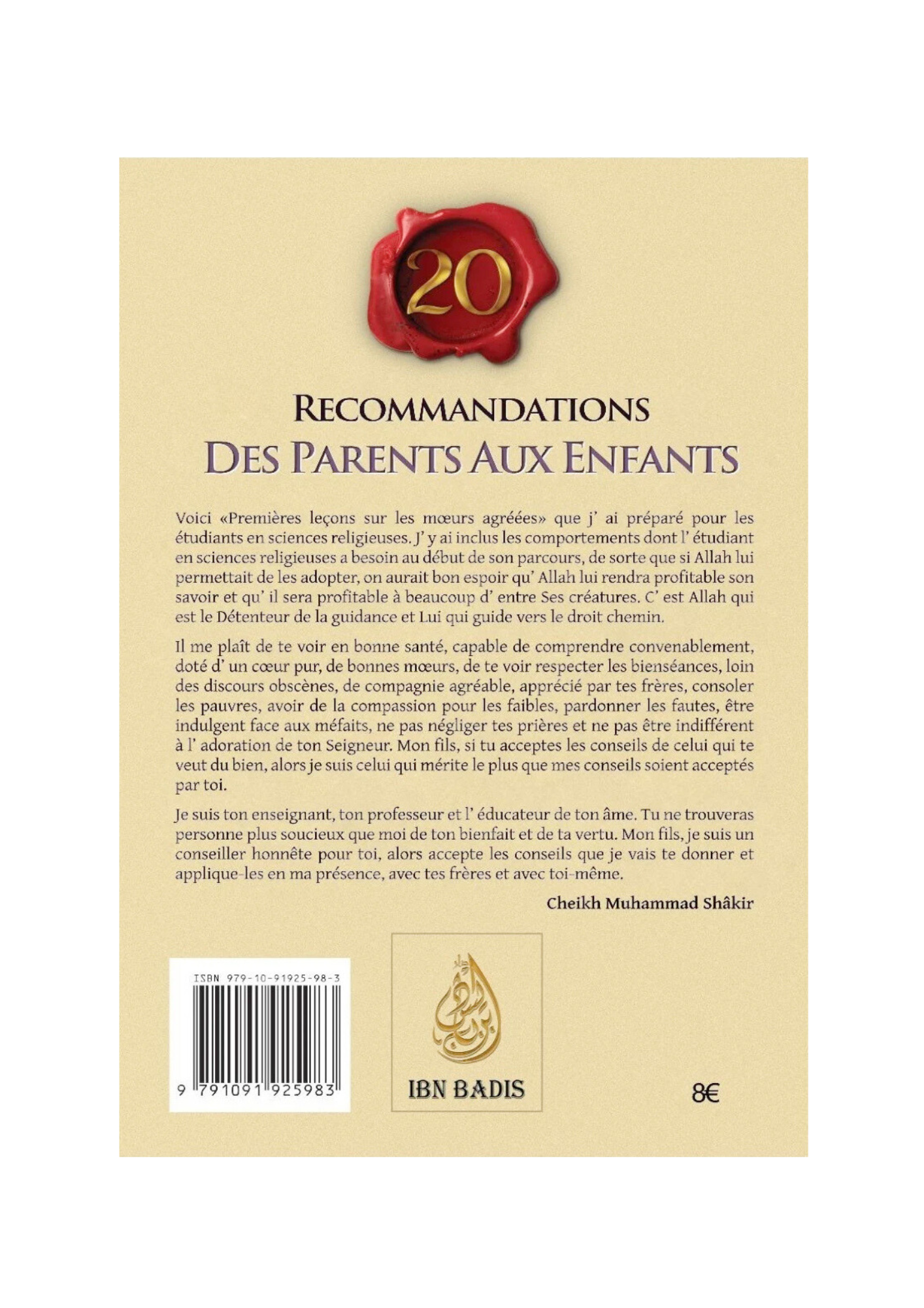 20 Recommandations des parents aux enfants