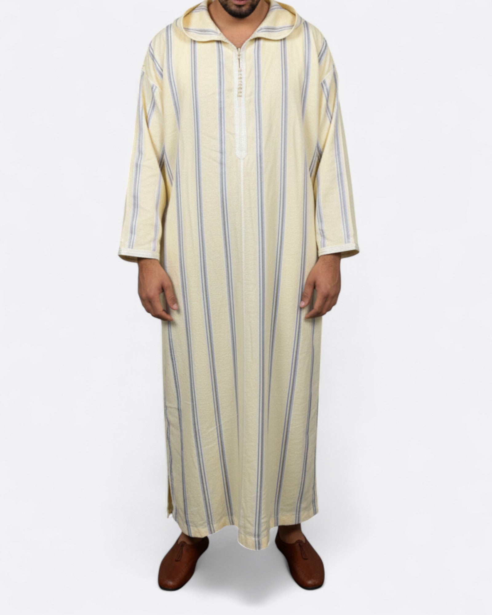 Djellaba marocaine à rayure - avec pantalon